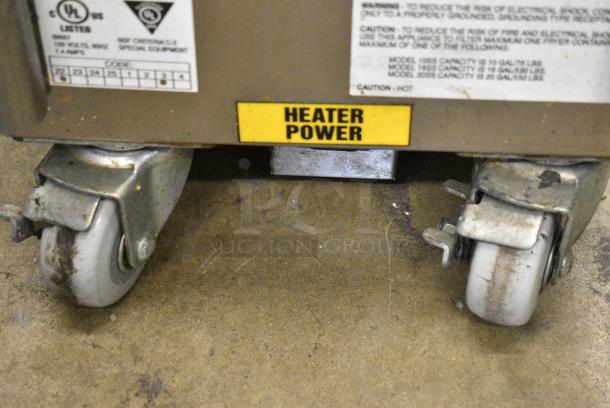 Frontline 10SS Stainless Steel Commercial Portable Waste Oil Caddy on Commercial Casters. - Image 3 of 9