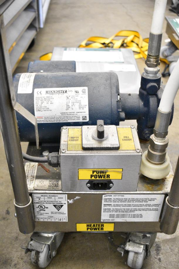 Frontline 10SS Stainless Steel Commercial Portable Waste Oil Caddy on Commercial Casters. - Image 4 of 9