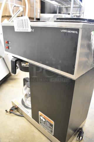 2020 Bunn VPR Stainless Steel Commercial Countertop Coffee Machine w/ Poly Brew Basket and Coffee Pot. 120 Volts, 1 Phase.