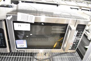 2021 Amana RCS10TS Stainless Steel Commercial Countertop Microwave Oven. 120 Volts, 1 Phase.