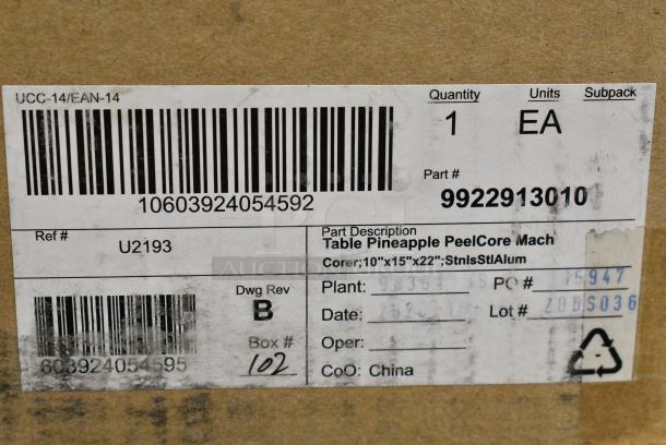 BRAND NEW SCRATCH AND DENT! Metal Commercial Countertop Pineapple Corer - Image 5 of 5