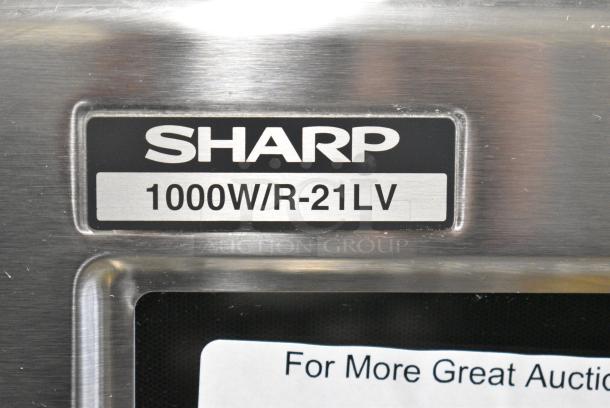 2022 Sharp R-21LVF Stainless Steel Commercial Countertop Microwave Oven. 120 Volts, 1 Phase. - Image 2 of 7