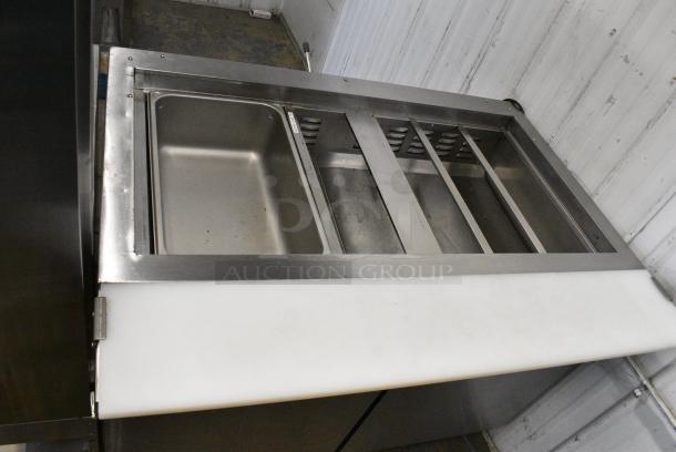 2023 Avantco 178SSPT48MHC Stainless Steel Commercial Sandwich Salad Prep Table Bain Marie Mega Top on Commercial Casters. 115 Volts, 1 Phase. Tested and Working! - Image 2 of 10