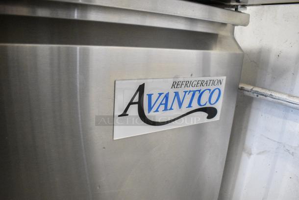 2023 Avantco 178SSPT48MHC Stainless Steel Commercial Sandwich Salad Prep Table Bain Marie Mega Top on Commercial Casters. 115 Volts, 1 Phase. Tested and Working! - Image 4 of 10