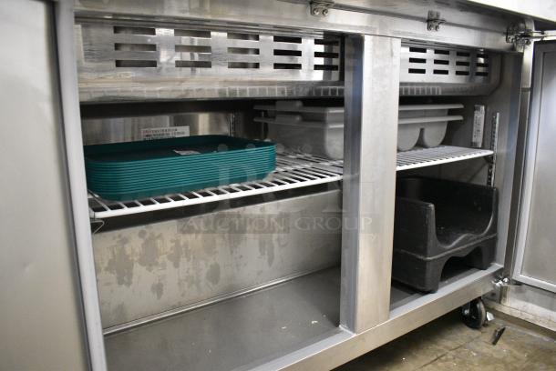 2023 Avantco 178SSPT48MHC Stainless Steel Commercial Sandwich Salad Prep Table Bain Marie Mega Top on Commercial Casters. 115 Volts, 1 Phase. Tested and Working! - Image 5 of 10