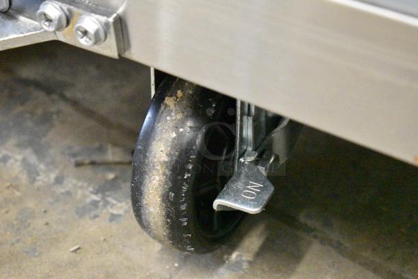 2023 Avantco 178SSPT48MHC Stainless Steel Commercial Sandwich Salad Prep Table Bain Marie Mega Top on Commercial Casters. 115 Volts, 1 Phase. Tested and Working! - Image 6 of 10