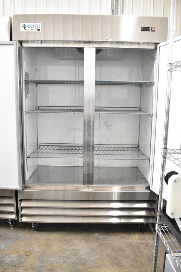 2023 Avantco 178A49FHC Stainless Steel Commercial 2 Door Reach In Freezer on Commercial Casters. 115 Volts, 1 Phase. Tested and Working! - Image 3 of 7