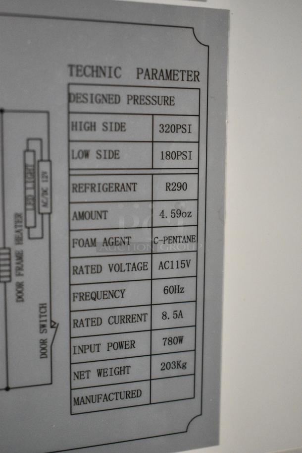 2023 Avantco 178A49FHC Stainless Steel Commercial 2 Door Reach In Freezer on Commercial Casters. 115 Volts, 1 Phase. Tested and Working! - Image 7 of 7