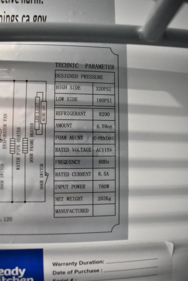 2023 Avantco 178A49FHC Stainless Steel Commercial 2 Door Reach In Freezer on Commercial Casters. 115 Volts, 1 Phase. Tested and Working! - Image 6 of 6