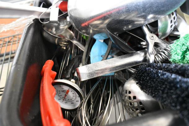 ALL ONE MONEY! Lot of Various Items Including Utensils in Bus Bin - Image 3 of 4