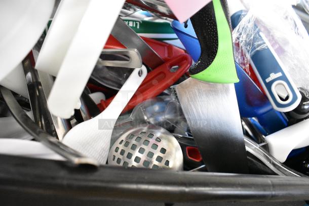 ALL ONE MONEY! Lot of Various Items Including Utensils in Bus Bin - Image 4 of 4