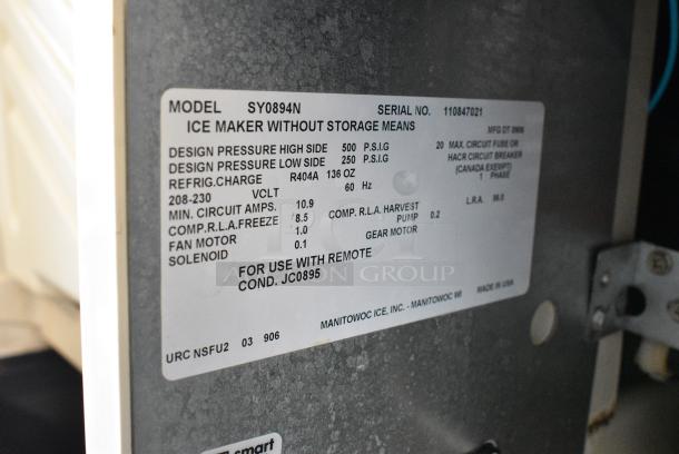 Manitowoc SY0894N Stainless Steel Commercial Ice Machine Bin on Manitowoc C730S Commercial Ice Bin. 208-230 Volts, 1 Phase. - Image 6 of 10