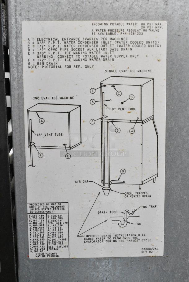 Manitowoc SY0894N Stainless Steel Commercial Ice Machine Bin on Manitowoc C730S Commercial Ice Bin. 208-230 Volts, 1 Phase. - Image 8 of 10