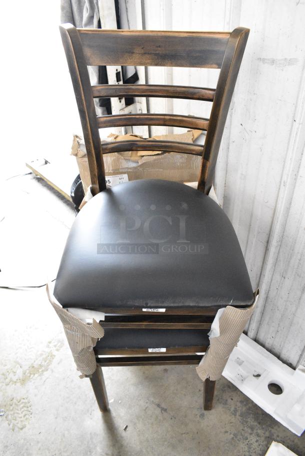 2 BRAND NEW SCRATCH AND DENT! Wooden Dining Height Chair. 2 Times Your Bid! - Image 1 of 4