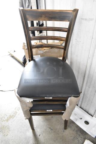 2 BRAND NEW SCRATCH AND DENT! Wooden Dining Height Chair. 2 Times Your Bid!