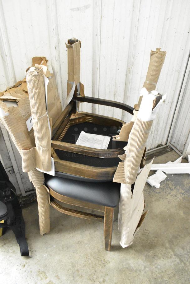 2 BRAND NEW SCRATCH AND DENT! Wooden Dining Height Chair. 2 Times Your Bid! - Image 2 of 4