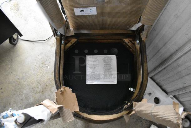 2 BRAND NEW SCRATCH AND DENT! Wooden Dining Height Chair. 2 Times Your Bid! - Image 3 of 4