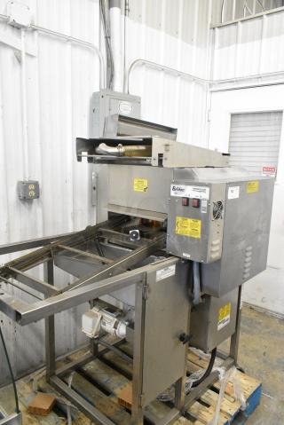 Belshaw TG-50 Stainless Steel Commercial Floor Style Thermoglazing Station on Commercial Casters. 208 Volts, 1 Phase.