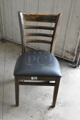 2 BRAND NEW SCRATCH AND DENT! Lancaster Table & Seating 164CLADVINFR Wooden Dining Height Chair. 2 Times Your Bid!