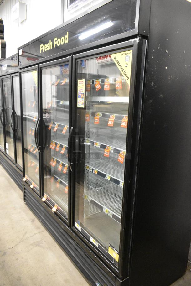 2019 True GDM-72-HC Metal Commercial 3 Door Reach In Cooler Merchandiser w/ Poly Coated Racks. 115 Volts, 1 Phase. Tested and Working! - Image 1 of 7