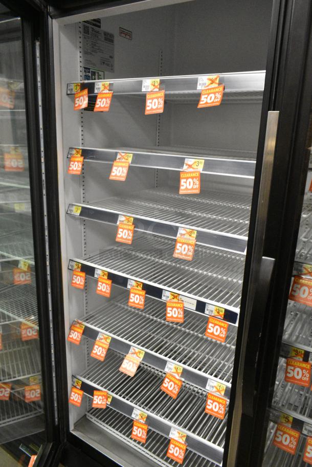 2019 True GDM-72-HC Metal Commercial 3 Door Reach In Cooler Merchandiser w/ Poly Coated Racks. 115 Volts, 1 Phase. Tested and Working! - Image 6 of 7