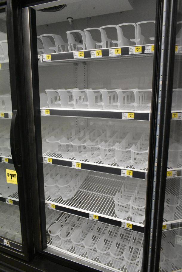 2020 True GDM-49-HC Metal Commercial 2 Door Reach In Cooler Merchandiser w/ Poly Coated Racks. 115 Volts, 1 Phase. Tested and Working! - Image 4 of 7