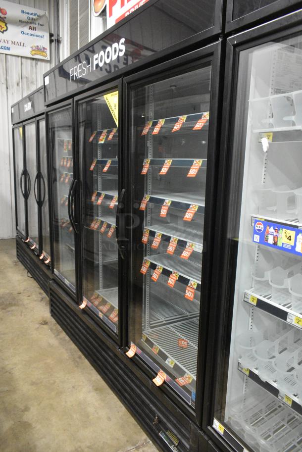 2018 True GDM-72-HC Metal Commercial 3 Door Reach In Cooler Merchandiser w/ Poly Coated Racks. 115 Volts, 1 Phase. Tested and Working! - Image 1 of 7