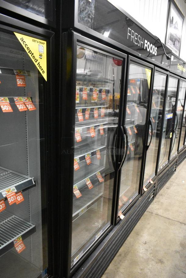 2018 True GDM-72-HC Metal Commercial 3 Door Reach In Cooler Merchandiser w/ Poly Coated Racks. 115 Volts, 1 Phase. Tested and Working! - Image 2 of 7