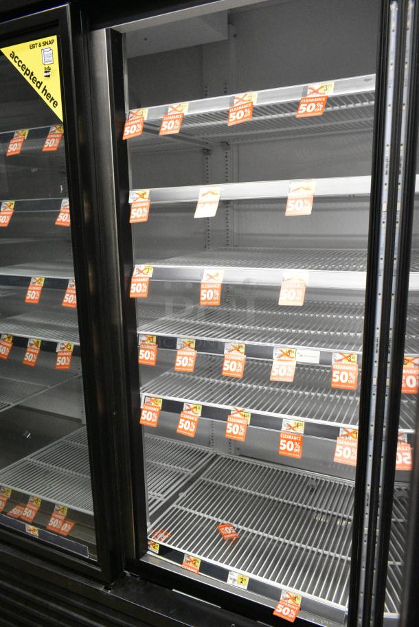 2018 True GDM-72-HC Metal Commercial 3 Door Reach In Cooler Merchandiser w/ Poly Coated Racks. 115 Volts, 1 Phase. Tested and Working! - Image 4 of 7