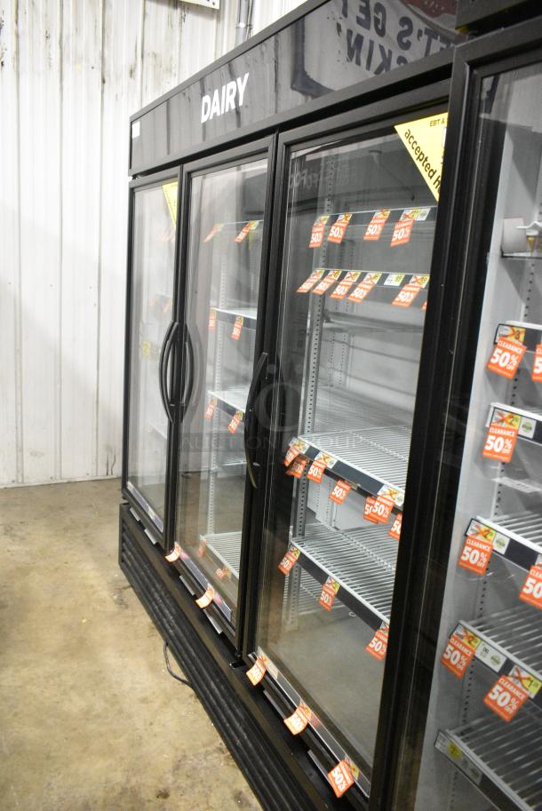 2018 True GDM-72-HC Metal Commercial 3 Door Reach In Cooler Merchandiser w/ Poly Coated Racks. 115 Volts, 1 Phase. Tested and Working! - Image 2 of 7