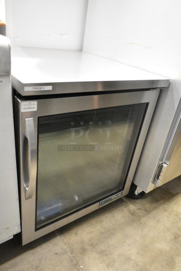True TUC-27G-HC Stainless Steel Commercial Single Door Undercounter Cooler Merchandiser on Commercial Casters. 115 Volts, 1 Phase. Tested and Working! - Image 1 of 7