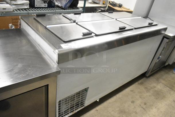 Stainless Steel Commercial Chest Freezer w/ 3 Center Hinge Lid on Commercial Casters. 115 Volts, 1 Phase. Tested and Working! - Image 1 of 14