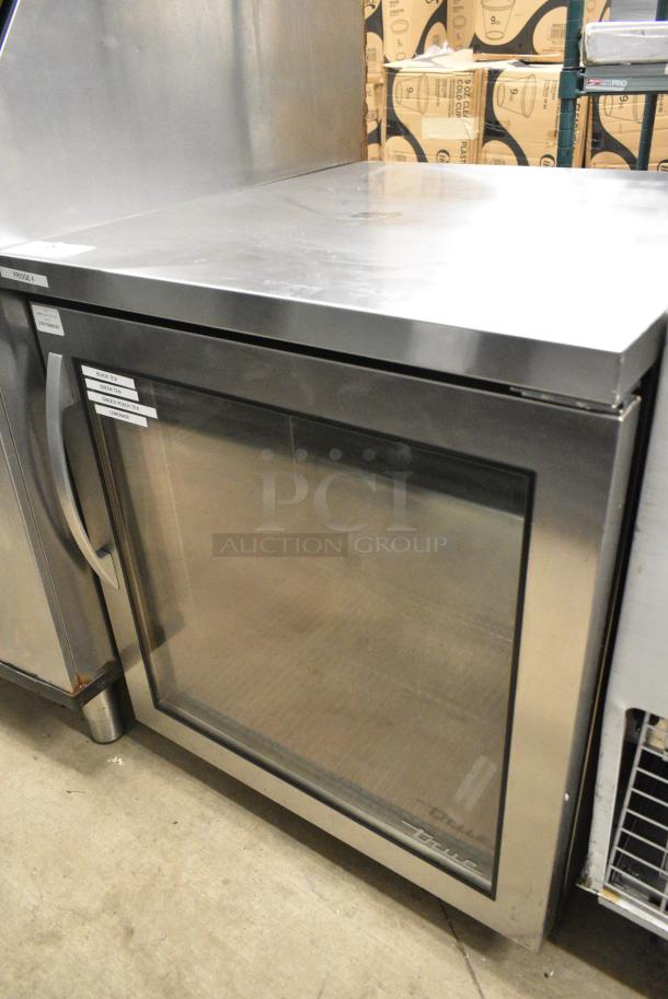 True TUC-27G-HC Stainless Steel Commercial Single Door Undercounter Cooler Merchandiser on Commercial Casters. 115 Volts, 1 Phase. Tested and Working! - Image 2 of 7