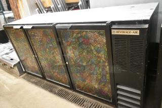 Beverage Air BB72GY-1-B Metal Commercial 3 Door Back Bar Cooler Merchandiser. 115 Volts, 1 Phase. Tested and Working!