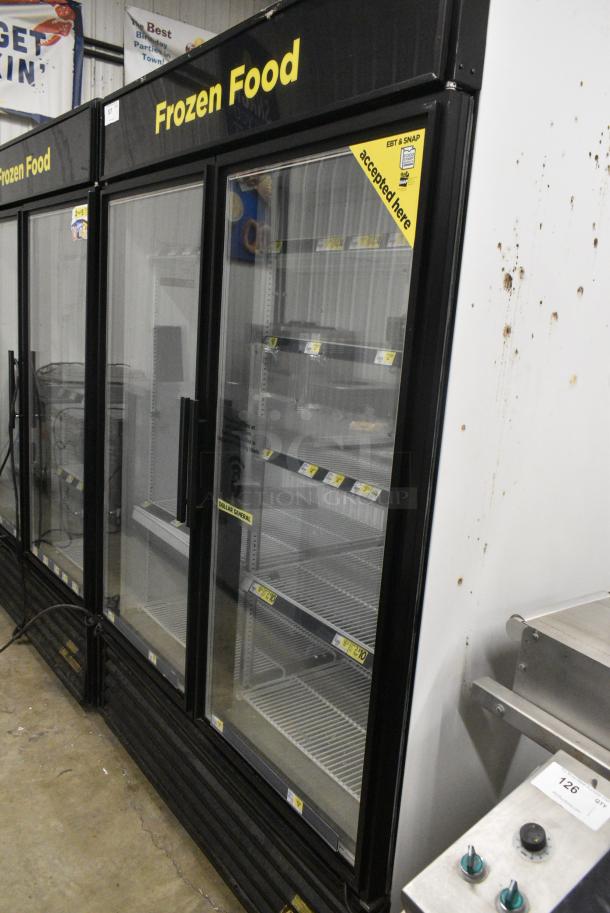 True GDM-49F-LD Metal Commercial 2 Door Reach In Freezer Merchandiser w/ Poly Coated Racks. 115/208-230 Volts, 1 Phase. Tested and Working! - Image 2 of 5