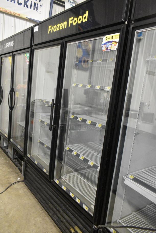 True GDM-49F-LD Metal Commercial 2 Door Reach In Freezer Merchandiser w/ Poly Coated Racks. 115/208-230 Volts, 1 Phase. Tested and Working! - Image 2 of 7