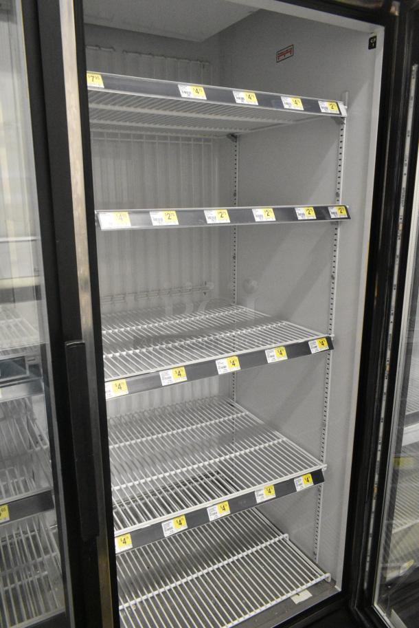 True GDM-49F-LD Metal Commercial 2 Door Reach In Freezer Merchandiser w/ Poly Coated Racks. 115/208-230 Volts, 1 Phase. Tested and Working! - Image 6 of 7