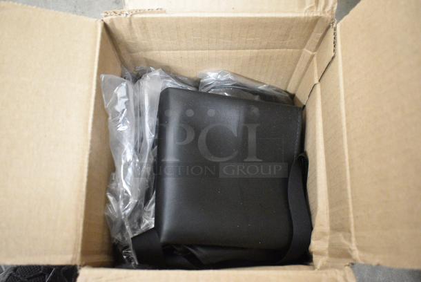 BRAND NEW IN BOX! 271V105BLK Intedge V-105-BLK Black 40 Mil Adjustable Vinyl Dishwasher Apron - 28" x 26" - Image 3 of 5