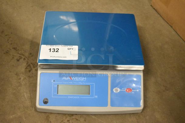 BRAND NEW SCRATCH AND DENT! AvaWeigh 334PC40OS 40 lb. Digital Portion Control Scale with an Oversized Platform. Cannot Test Due To Missing Power Cord - Image 1 of 8