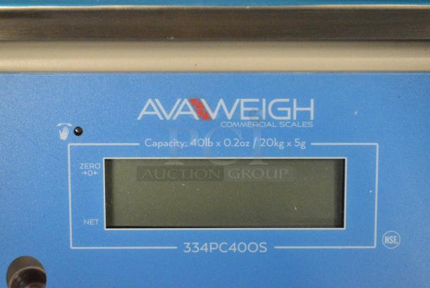 BRAND NEW SCRATCH AND DENT! AvaWeigh 334PC40OS 40 lb. Digital Portion Control Scale with an Oversized Platform. Cannot Test Due To Missing Power Cord - Image 3 of 8