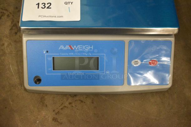 BRAND NEW SCRATCH AND DENT! AvaWeigh 334PC40OS 40 lb. Digital Portion Control Scale with an Oversized Platform. Cannot Test Due To Missing Power Cord - Image 4 of 8