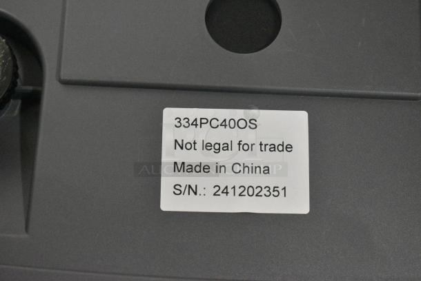 BRAND NEW SCRATCH AND DENT! AvaWeigh 334PC40OS 40 lb. Digital Portion Control Scale with an Oversized Platform. Cannot Test Due To Missing Power Cord - Image 8 of 8