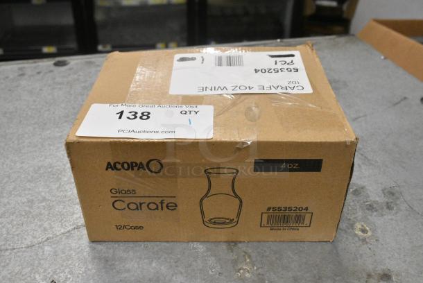 BRAND NEW SCRATCH AND DENT! Box of 11 5535204 Acopa 4 oz. Glass Carafe - Image 3 of 7