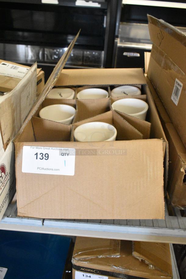 BRAND NEW SCRATCH AND DENT! Box of 9 999VICMUG12 Acopa 12 oz. Ivory (American White) Customizable Victor Stoneware Coffee Mug - Image 2 of 7