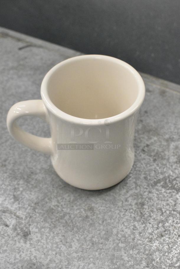 BRAND NEW SCRATCH AND DENT! Box of 9 999VICMUG12 Acopa 12 oz. Ivory (American White) Customizable Victor Stoneware Coffee Mug - Image 4 of 7