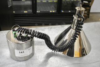 BRAND NEW SCRATCH AND DENT! Hatco DL-775-RL Standard Retractable Cord Ceiling Mount Heat Lamp with Bright Nickel Finish