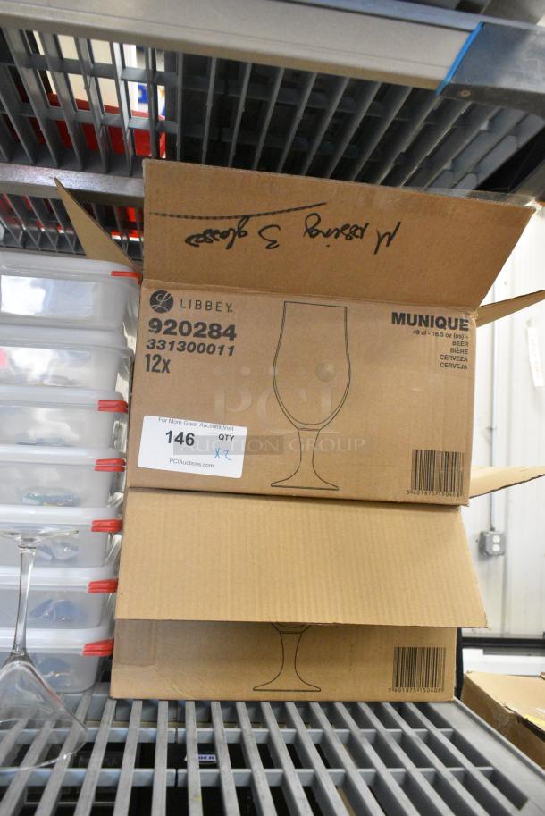 2 BRAND NEW SCRATCH AND DENT! Box of 8 Libbey 920284 Munique 16.5 oz. Customizable Stemmed Pilsner Glass/ 2 Times Your Bid! - Image 2 of 7