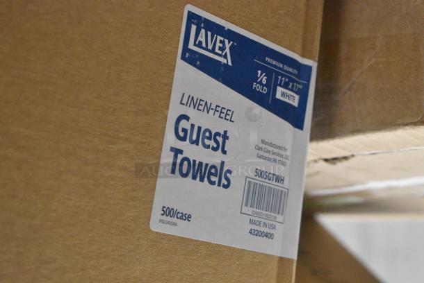 25 BRAND NEW SCRATCH AND DENT! Items Including 5005GTWH Lavex Linen-Feel White Customizable 1/6 Fold Guest Towel - 500/Case, Berry AEP 404648G 45 Gallon 1.9 Mil 40" x 46" Low Density Heavy-Duty Can Liner / Trash Bag - 100/Case, 5014046 Lavex Li'l Herc 45 Gallon 1 Mil 40" x 46" Low Density Medium-Duty Black Can Liner / Trash Bag - 100/Case, 500CC16 Choice Clear PET Customizable Plastic Cold Cup - 16 oz. - 1,000/Case, 5005GTWH Lavex Linen-Feel White Customizable 1/6 Fold Guest Towel - 500/Case, 176BPAN8542 Baker's Lane 1 lb. Glazed Aluminized Steel Bread Loaf Pan - 8 1/2" x 4 1/2" x 2 3/4". 25 Times Your Bid! - Image 4 of 14