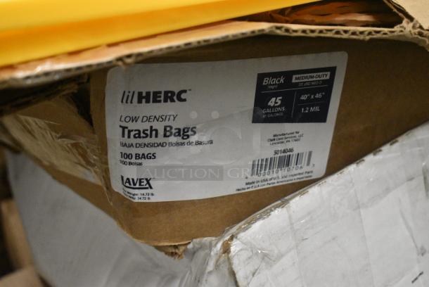 25 BRAND NEW SCRATCH AND DENT! Items Including 5005GTWH Lavex Linen-Feel White Customizable 1/6 Fold Guest Towel - 500/Case, Berry AEP 404648G 45 Gallon 1.9 Mil 40" x 46" Low Density Heavy-Duty Can Liner / Trash Bag - 100/Case, 5014046 Lavex Li'l Herc 45 Gallon 1 Mil 40" x 46" Low Density Medium-Duty Black Can Liner / Trash Bag - 100/Case, 500CC16 Choice Clear PET Customizable Plastic Cold Cup - 16 oz. - 1,000/Case, 5005GTWH Lavex Linen-Feel White Customizable 1/6 Fold Guest Towel - 500/Case, 176BPAN8542 Baker's Lane 1 lb. Glazed Aluminized Steel Bread Loaf Pan - 8 1/2" x 4 1/2" x 2 3/4". 25 Times Your Bid! - Image 7 of 14