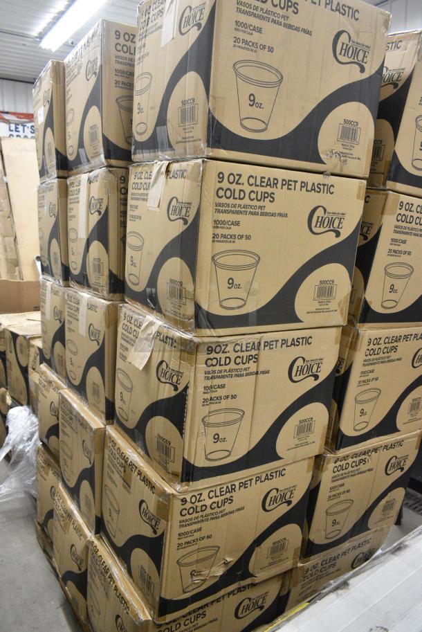 30 BRAND NEW SCRATCH AND DENT! Choice 500CC9 9 oz. Clear PET Customizable Plastic Squat Cold Cup - 1,000/Case. 30 Times Your Bid! - Image 2 of 4